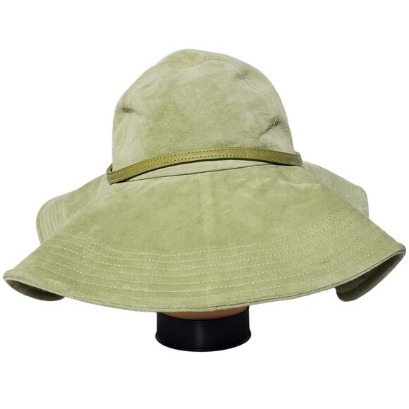 Vintage Coach Suede Leather Floppy Hat Signature Jacquard Lining Y2K NWT RARE main image 8